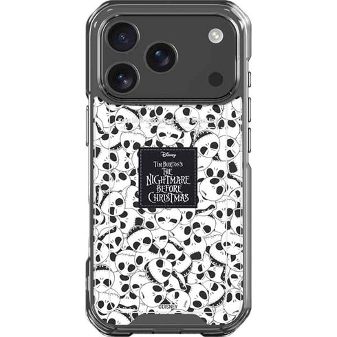 Disney The Nightmare Before Christmas Jack Skellington Pattern iPhone 18 Pro Clear Case