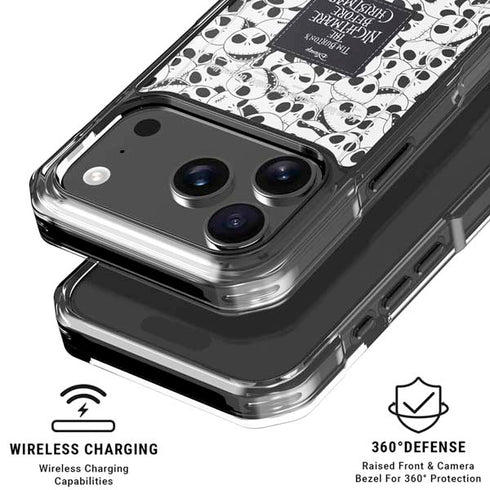 Disney The Nightmare Before Christmas Jack Skellington Pattern iPhone 18 Pro Clear Case