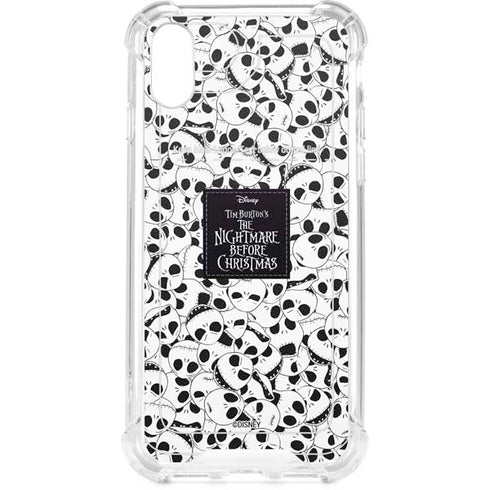Disney The Nightmare Before Christmas Jack Skellington Pattern iPhone XS Clear Case