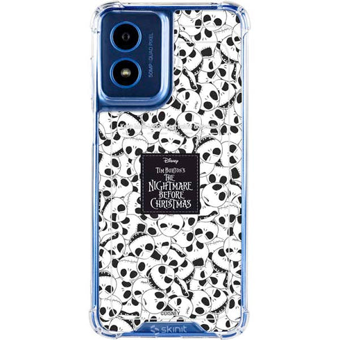 Disney The Nightmare Before Christmas Jack Skellington Pattern Moto G Play 4G (2024) Clear Case