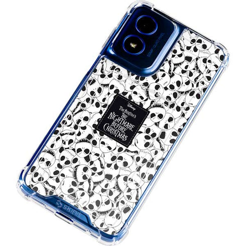 Disney The Nightmare Before Christmas Jack Skellington Pattern Moto G Play 4G (2024) Clear Case