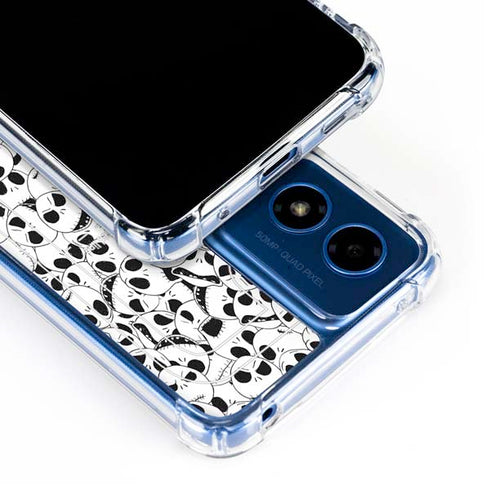 Disney The Nightmare Before Christmas Jack Skellington Pattern Moto G Play 4G (2024) Clear Case