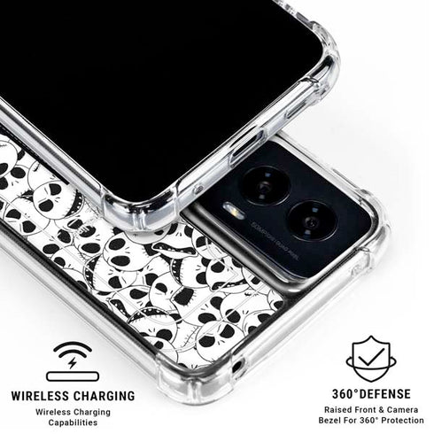 Disney The Nightmare Before Christmas Jack Skellington Pattern Moto G Power 5G (2024) Clear Case