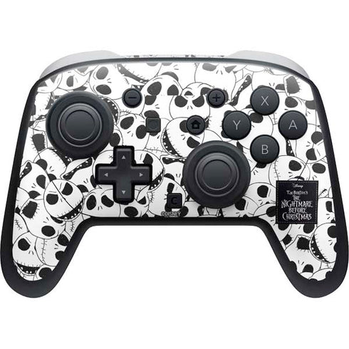 Disney The Nightmare Before Christmas Jack Skellington Pattern Nintendo Switch 2 (2025) Pro Controller Skin