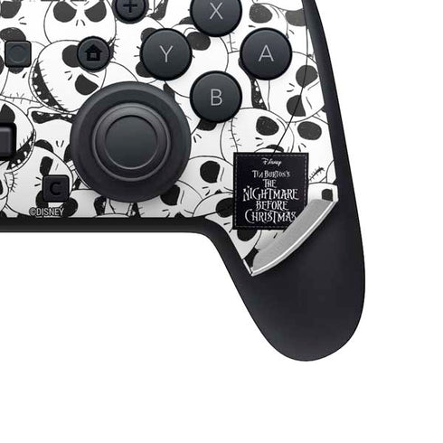 Disney The Nightmare Before Christmas Jack Skellington Pattern Nintendo Switch 2 (2025) Pro Controller Skin