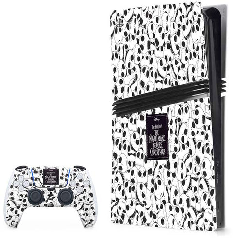 Disney The Nightmare Before Christmas Jack Skellington Pattern PS5 Pro Bundle Skin
