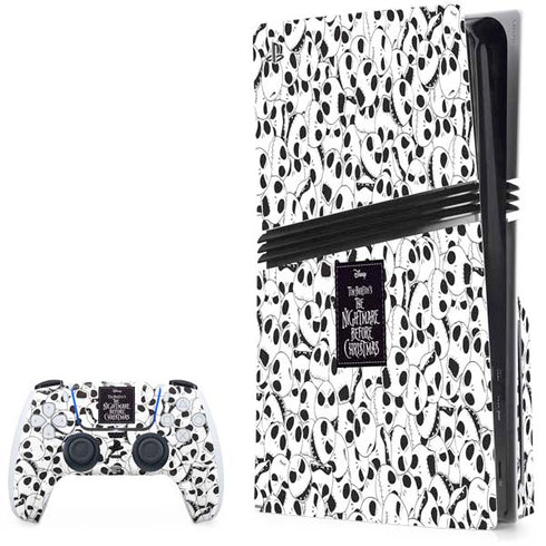 Disney The Nightmare Before Christmas Jack Skellington Pattern PS5 Pro Disk Bundle Skin