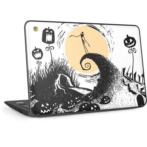 Disney The Nightmare Before Christmas Jack on Spiral Hill Art HP Chromebook Skin