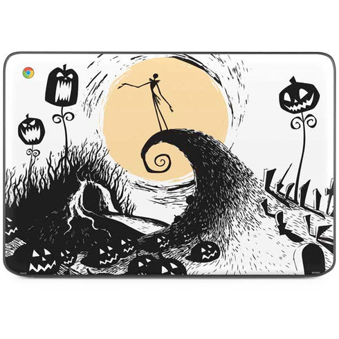 Disney The Nightmare Before Christmas Jack on Spiral Hill Art HP Chromebook Skin
