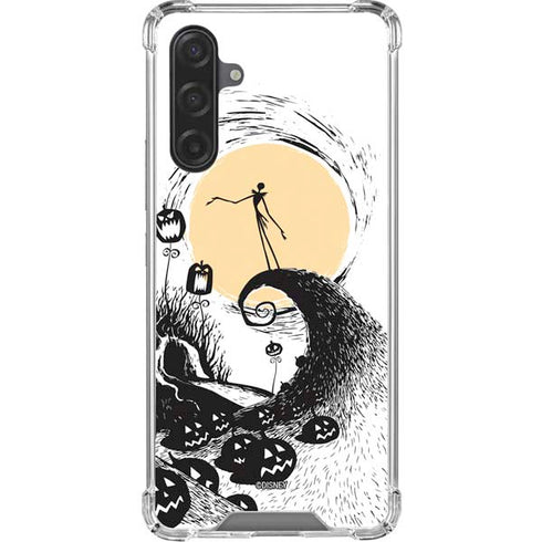 Disney The Nightmare Before Christmas Jack on Spiral Hill Art Galaxy A17 Clear Case