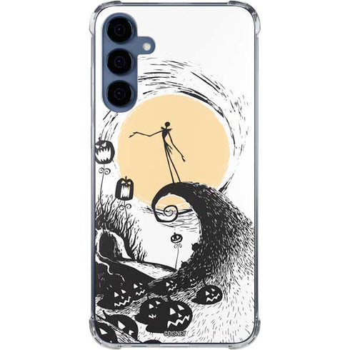 Disney The Nightmare Before Christmas Jack on Spiral Hill Art Galaxy A55 5G Clear Case