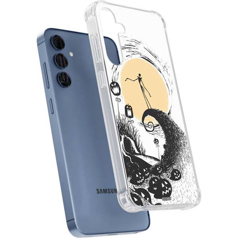 Disney The Nightmare Before Christmas Jack on Spiral Hill Art Galaxy A55 5G Clear Case