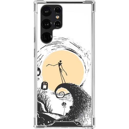Disney The Nightmare Before Christmas Jack on Spiral Hill Art Galaxy S23 Ultra Clear Case