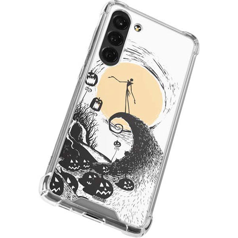 Disney The Nightmare Before Christmas Jack on Spiral Hill Art Galaxy S24 FE Clear Case