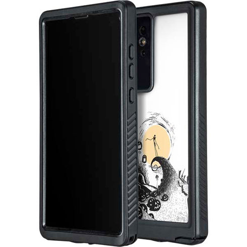 Disney The Nightmare Before Christmas Jack on Spiral Hill Art Galaxy S24 Ultra Waterproof Case