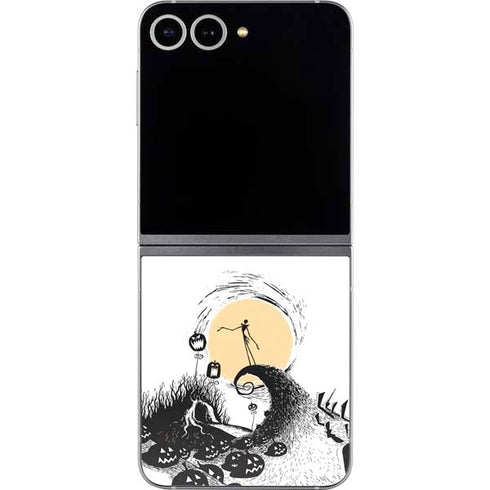 Disney The Nightmare Before Christmas Jack on Spiral Hill Art Galaxy Z Flip6 Skin