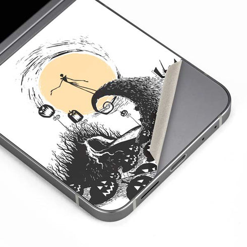 Disney The Nightmare Before Christmas Jack on Spiral Hill Art Galaxy Z Flip6 Skin