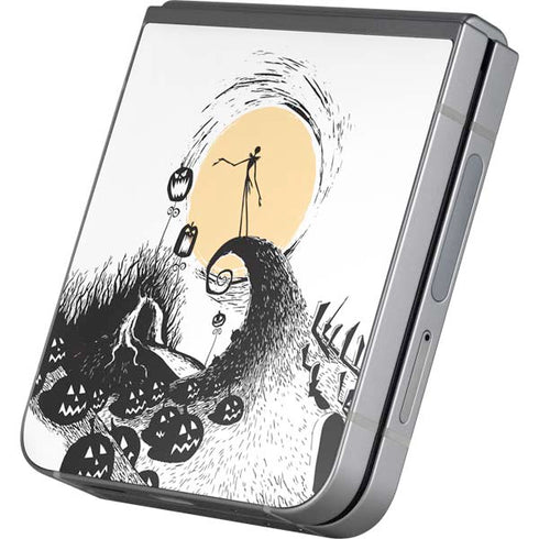 Disney The Nightmare Before Christmas Jack on Spiral Hill Art Galaxy Z Flip6 Skin