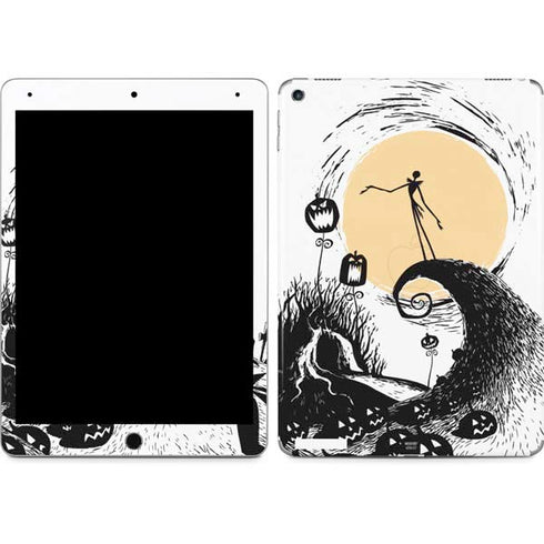 Disney The Nightmare Before Christmas Jack on Spiral Hill Art iPad Skins