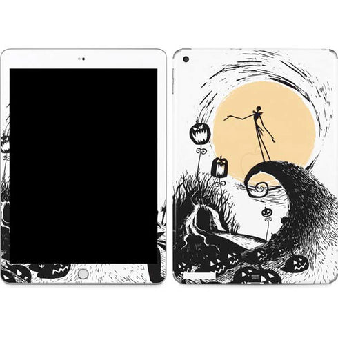 Disney The Nightmare Before Christmas Jack on Spiral Hill Art Apple iPad Skin