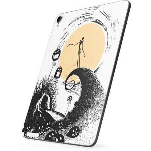 Disney The Nightmare Before Christmas Jack on Spiral Hill Art Apple iPad Pro Skin