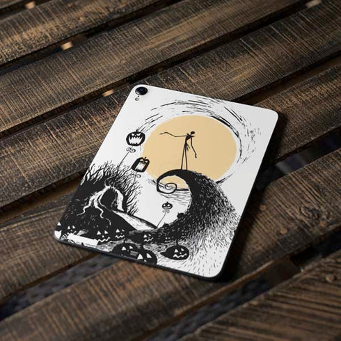 Disney The Nightmare Before Christmas Jack on Spiral Hill Art Apple iPad Pro Skin