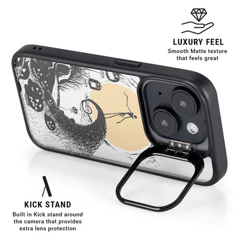 Disney The Nightmare Before Christmas Jack on Spiral Hill Art iPhone 15 Plus Kickstand Case