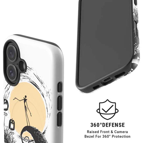 Disney The Nightmare Before Christmas Jack on Spiral Hill Art iPhone 16 Magsafe Impact Case