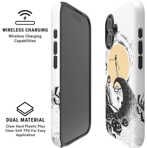 Disney The Nightmare Before Christmas Jack on Spiral Hill Art iPhone 16 Magsafe Impact Case