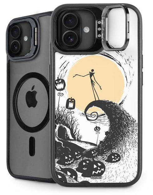 Disney The Nightmare Before Christmas Jack on Spiral Hill Art iPhone 16 Plus Kickstand Case