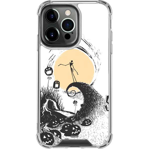 Disney The Nightmare Before Christmas Jack on Spiral Hill Art iPhone 16 Pro Clear Case