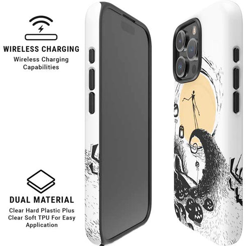 Disney The Nightmare Before Christmas Jack on Spiral Hill Art iPhone 16 Pro Magsafe Impact Case