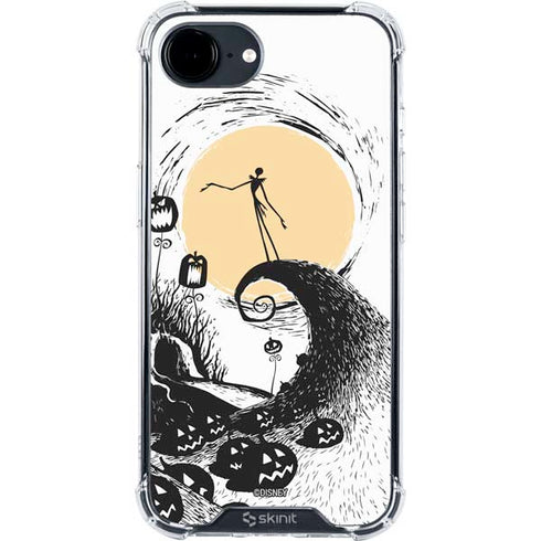 Disney The Nightmare Before Christmas Jack on Spiral Hill Art iPhone 16e Clear Case