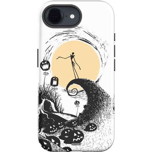 Disney The Nightmare Before Christmas Jack on Spiral Hill Art iPhone 16e Impact Case