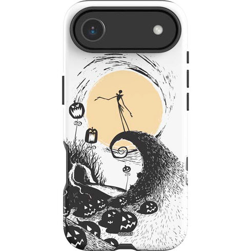 Disney The Nightmare Before Christmas Jack on Spiral Hill Art iPhone 17 Air Impact Case