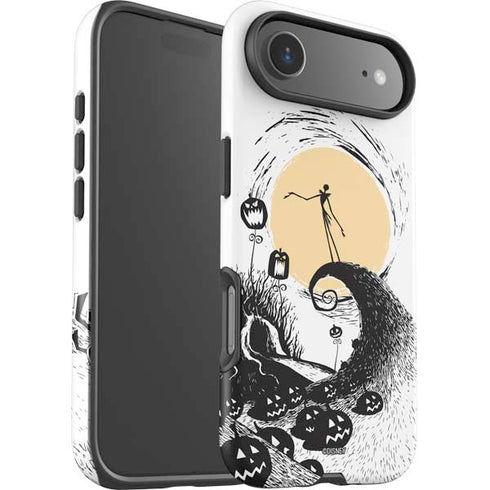 Disney The Nightmare Before Christmas Jack on Spiral Hill Art iPhone 17 Air Impact Case