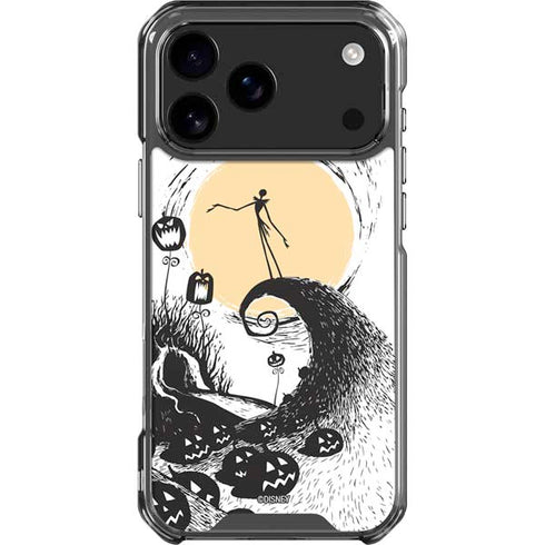 Disney The Nightmare Before Christmas Jack on Spiral Hill Art iPhone 17 Pro Max Clear Case