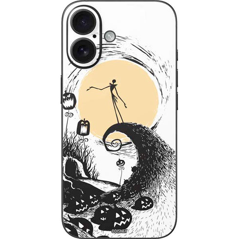 Disney The Nightmare Before Christmas Jack on Spiral Hill Art iPhone 17 Skin