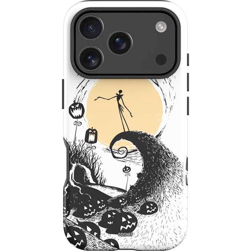 Disney The Nightmare Before Christmas Jack on Spiral Hill Art iPhone 18 Pro Impact Case