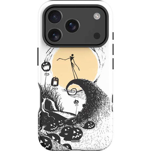 Disney The Nightmare Before Christmas Jack on Spiral Hill Art iPhone 18 Pro Max Impact Case