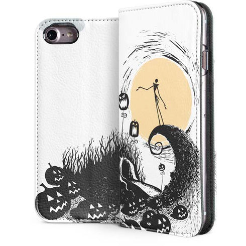 Disney The Nightmare Before Christmas Jack on Spiral Hill Art iPhone 7 Folio Case