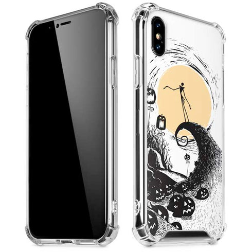 Disney The Nightmare Before Christmas Jack on Spiral Hill Art iPhone X/XS Clear Case