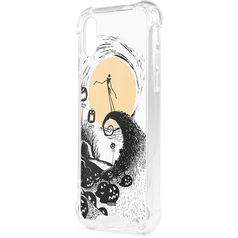 Disney The Nightmare Before Christmas Jack on Spiral Hill Art iPhone XS Clear Case