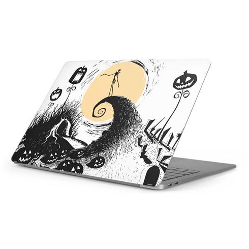 Disney The Nightmare Before Christmas Jack on Spiral Hill Art Apple MacBook Pro 16-inch Skin