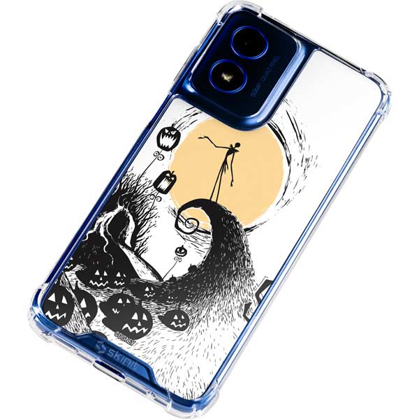 Disney The Nightmare Before Christmas Jack on Spiral Hill Art Moto G 5G  Clear Case | Transparent Phone Cases  Skinit