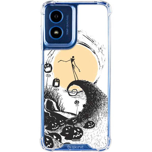 Disney The Nightmare Before Christmas Jack on Spiral Hill Art Moto G Play 4G (2024) Clear Case