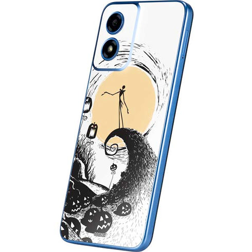 Disney The Nightmare Before Christmas Jack on Spiral Hill Art Moto G Play 4G (2024) Skin