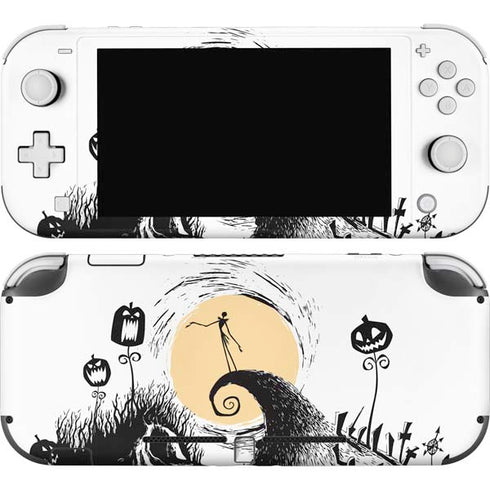 Disney The Nightmare Before Christmas Jack on Spiral Hill Art Nintendo Skins