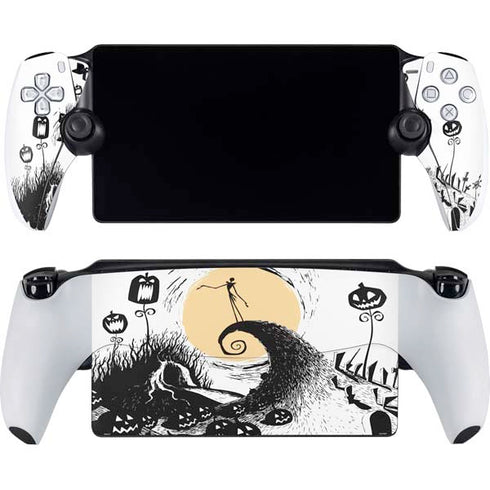 Disney The Nightmare Before Christmas Jack on Spiral Hill Art PlayStation Portal Remote Player Skin