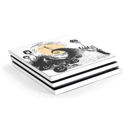 Disney The Nightmare Before Christmas Jack on Spiral Hill Art PlayStation PS4 Skins
